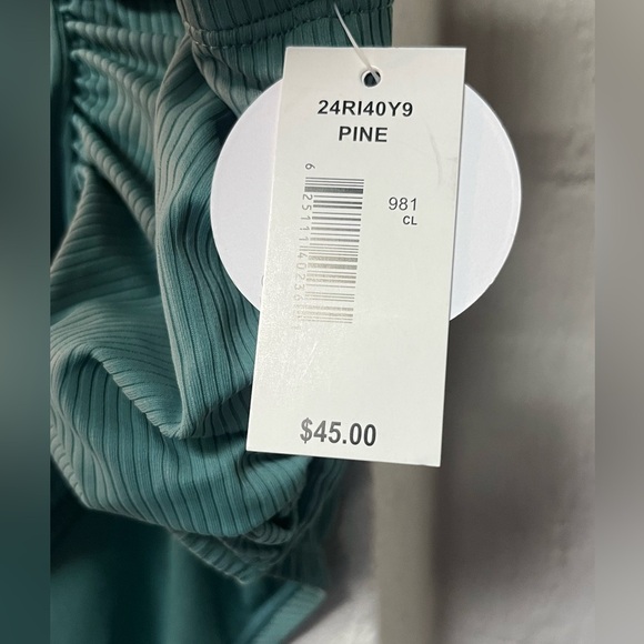 Hot Water Women High Waist High Leg Ribbed Bikini Bottom. - Picture 2 of 5